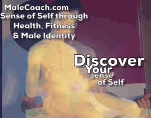 naked man with an alternate self coming into view